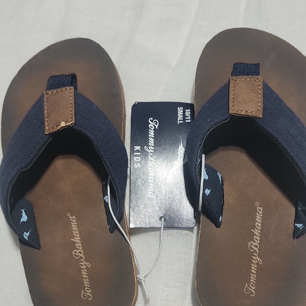 Tommy Bahama Kids' Blue and Brown Sandals